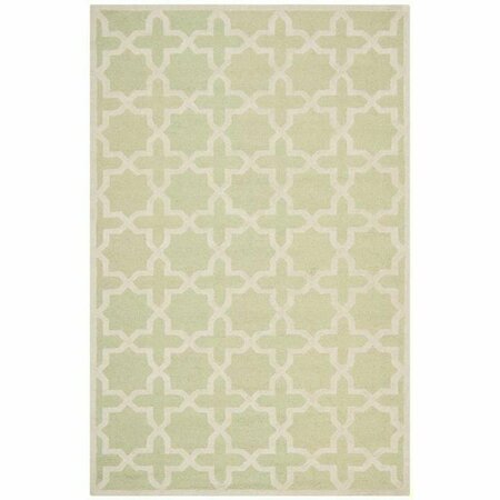 SAFAVIEH Cambridge Hand Tufted Large Rectangle Rugs, Light Green and Ivory - 8 x 10 ft. CAM125B-8